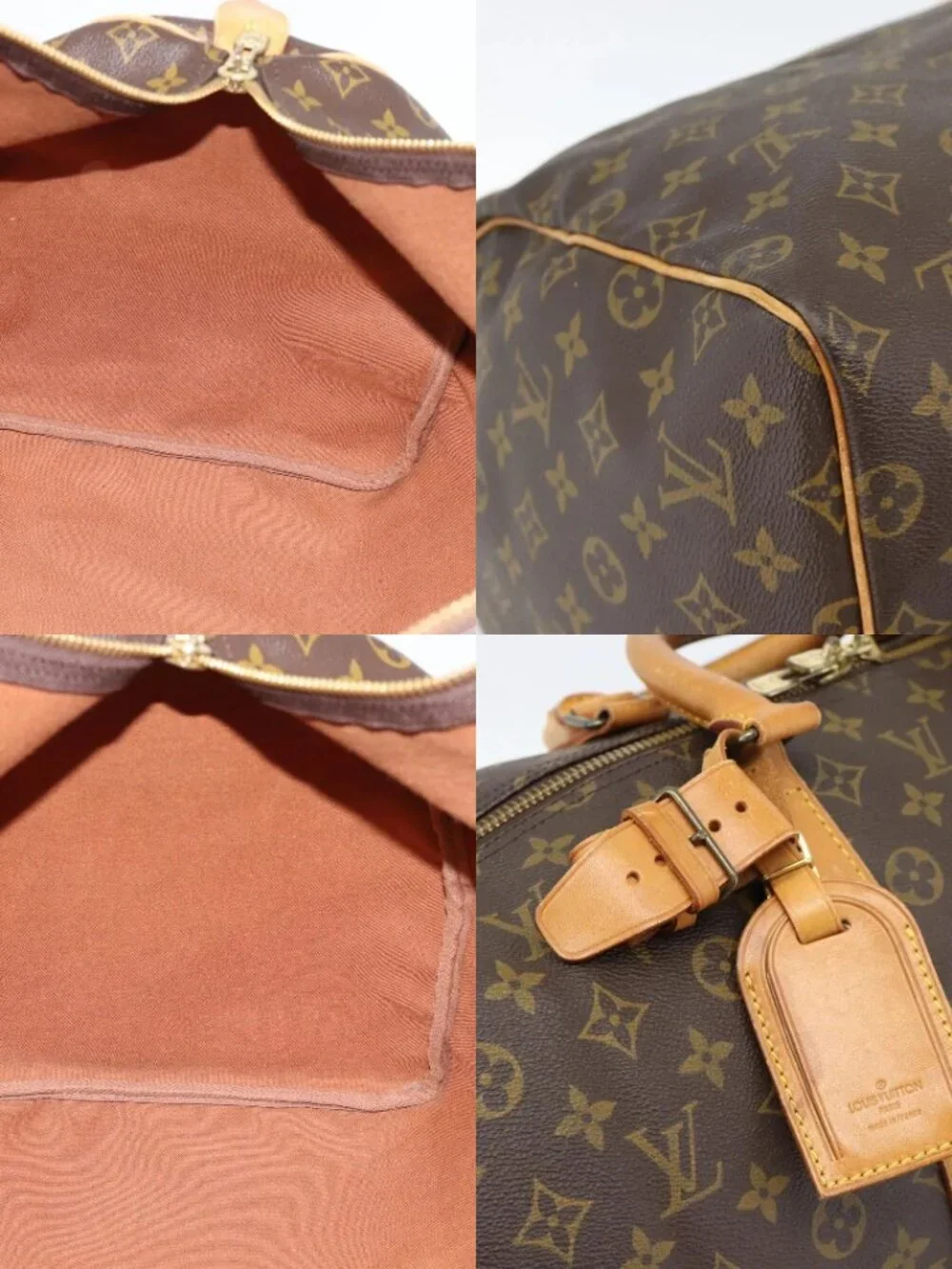LOUIS VUITTON Monogram Keepall 55 Boston Bag M41424 LV Auth 187801A